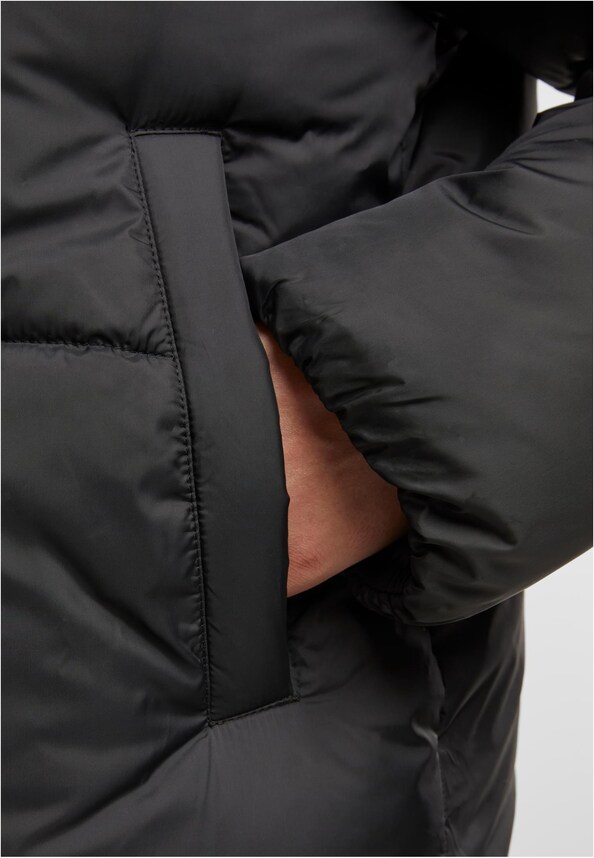 Ladies Hooded Collar Puffer Jacket-6