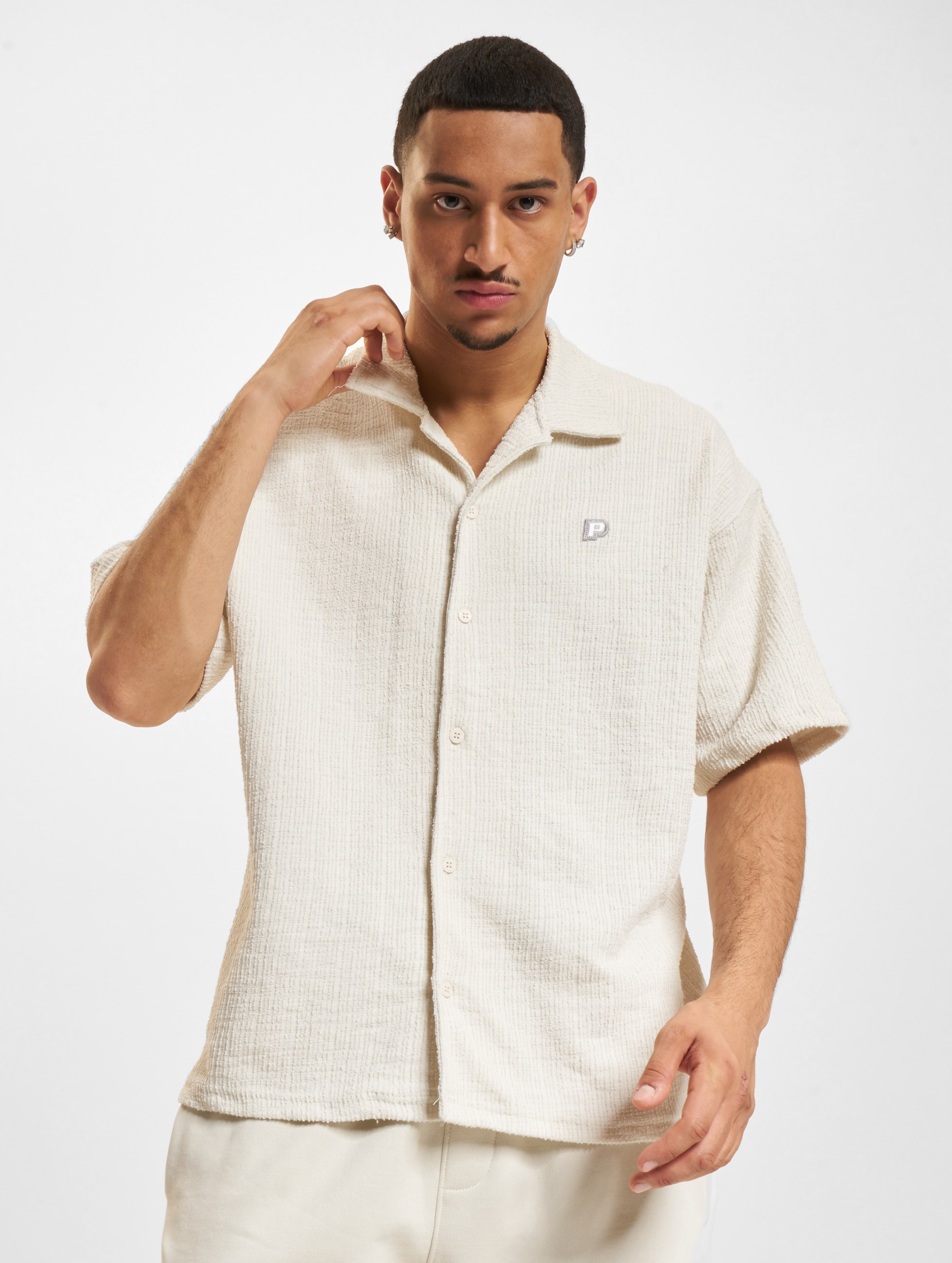 PEGADOR Libco Structured Knit Shirt Männer,Unisex op kleur beige, Maat XL