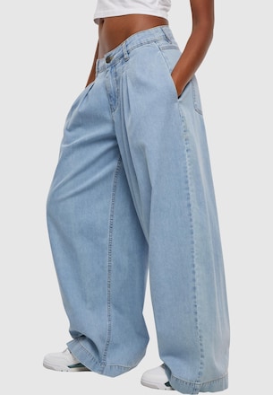 Ladies Wide Leg Light Denim