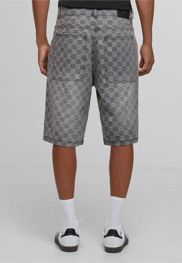 PEQUS Aether Monogram Denim Jorts-1