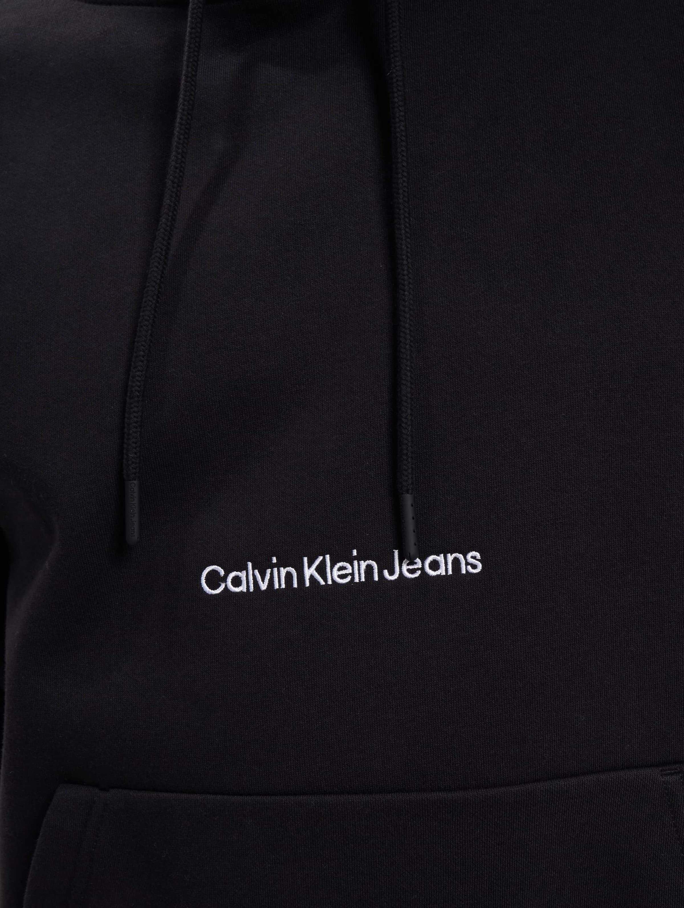 Calvin klein jeans institutional logo black clearance hoodie