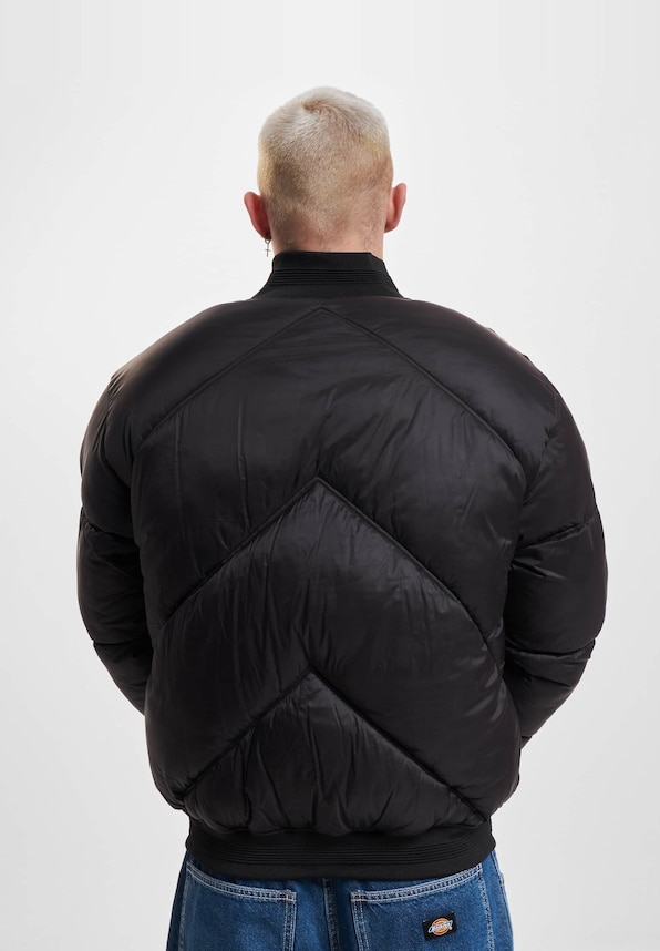 JM233-015-2 SJ Script Logo Bomber Puffer Jacket-1