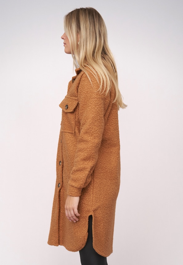 Teddy Coat with buttons and chest pockets-2