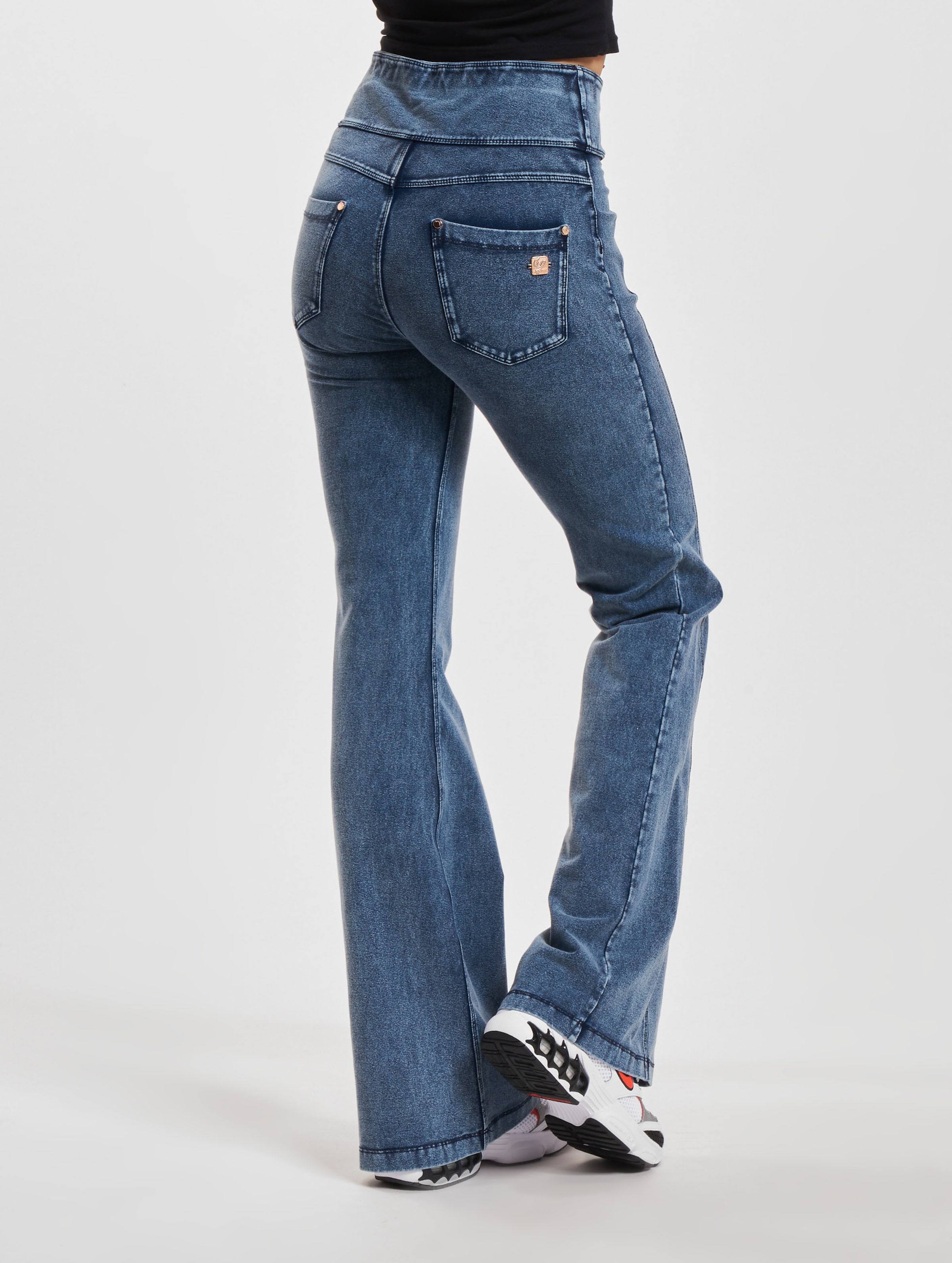 Freddy High Waist N.O.W.® Fit-and-Flare Jeans Vrouwen op kleur blauw, Maat XL