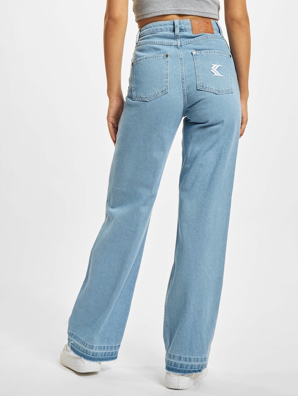 KW222-008-1 KK OG Distressed Wide Leg Denim Pants-1