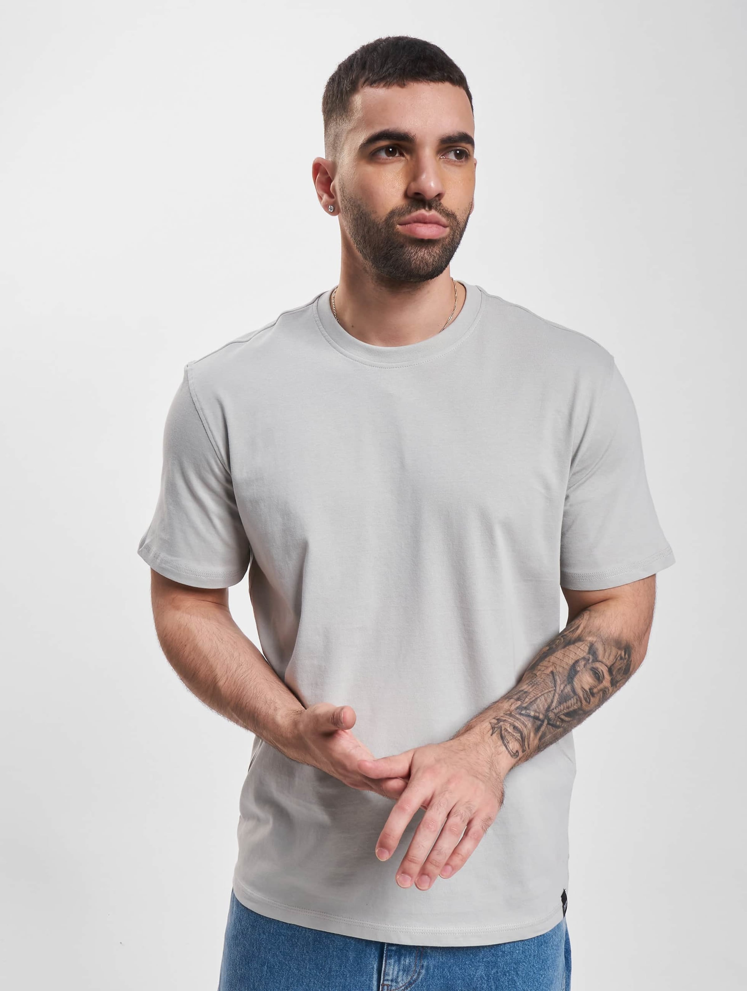 Only & Sons Max Life Stitch T-Shirt Mannen op kleur grijs, Maat XXL