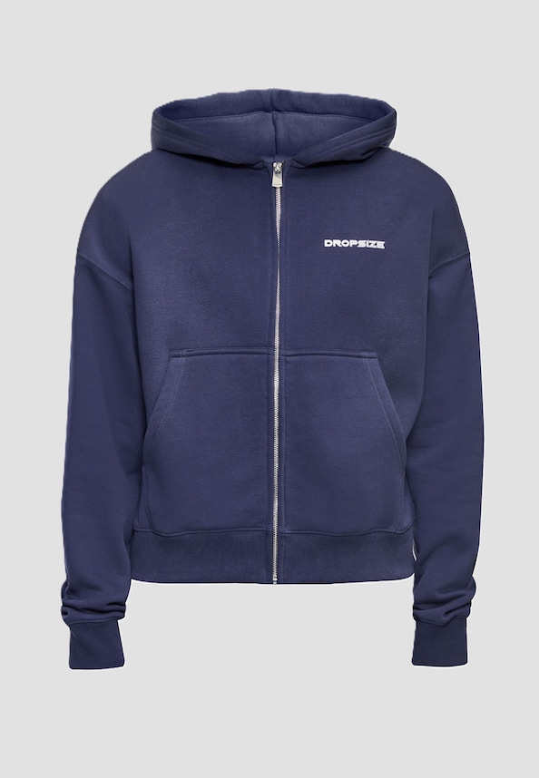 LOOSE BOMBER ZIP HOODIE-4