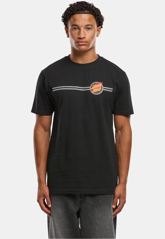 Santa Cruz Check Ringed Flamed Dot T-Shirt-1