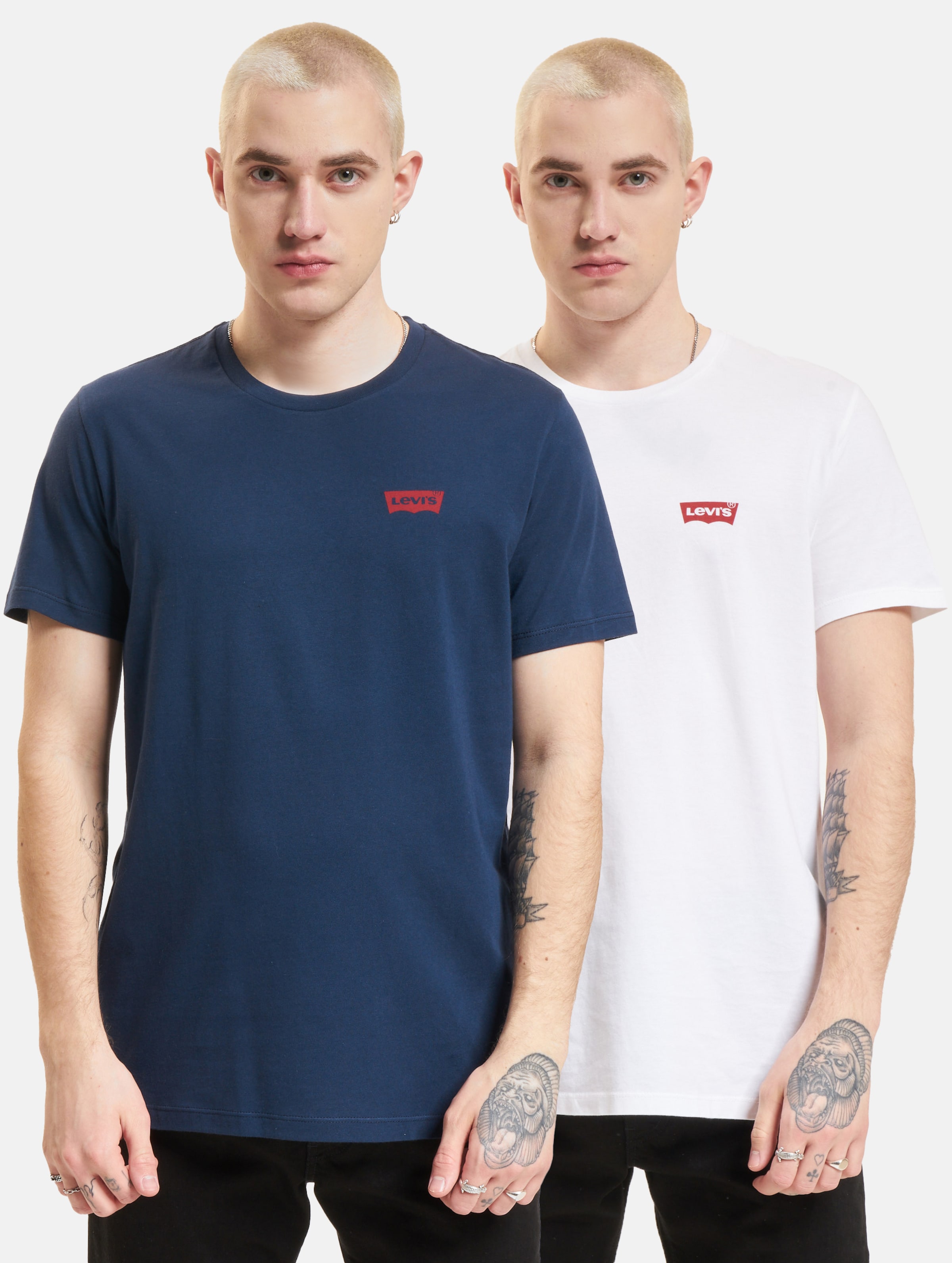 Levi's 2 Pack Graphic T-Shirts Mannen op kleur wit, Maat L