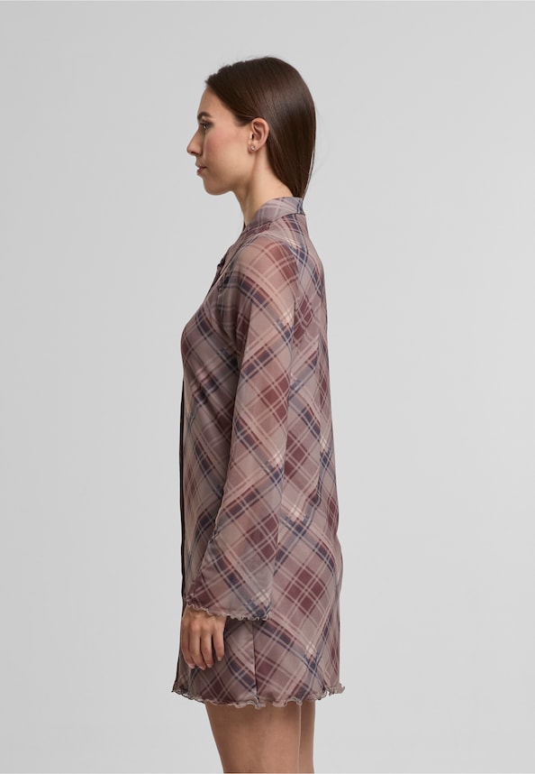 NMGRACIE L/S MESH SHIRT DRESS JRS FWD-2