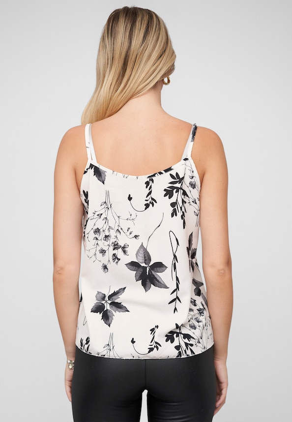 Top with ruffles and floral print-1