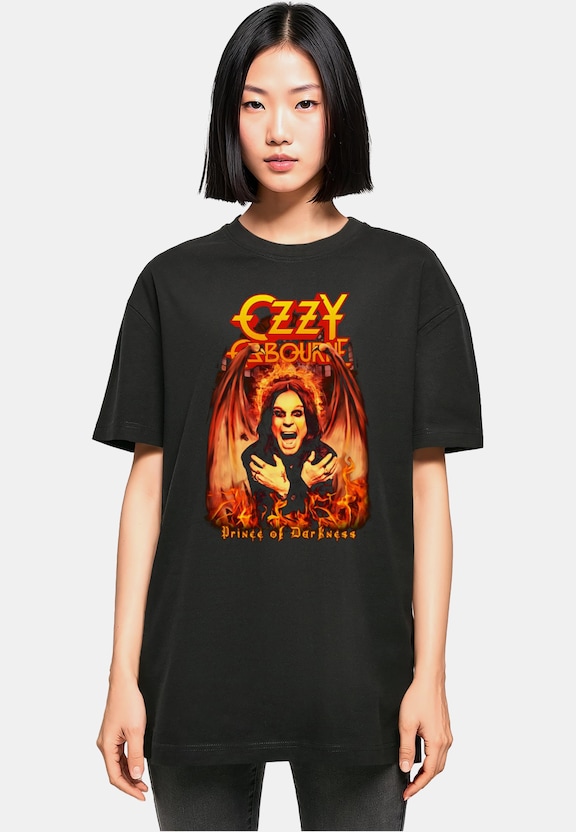 Ladies Ozzy Osbourne - Demon Wings Oversized Boyfriend Tee-0