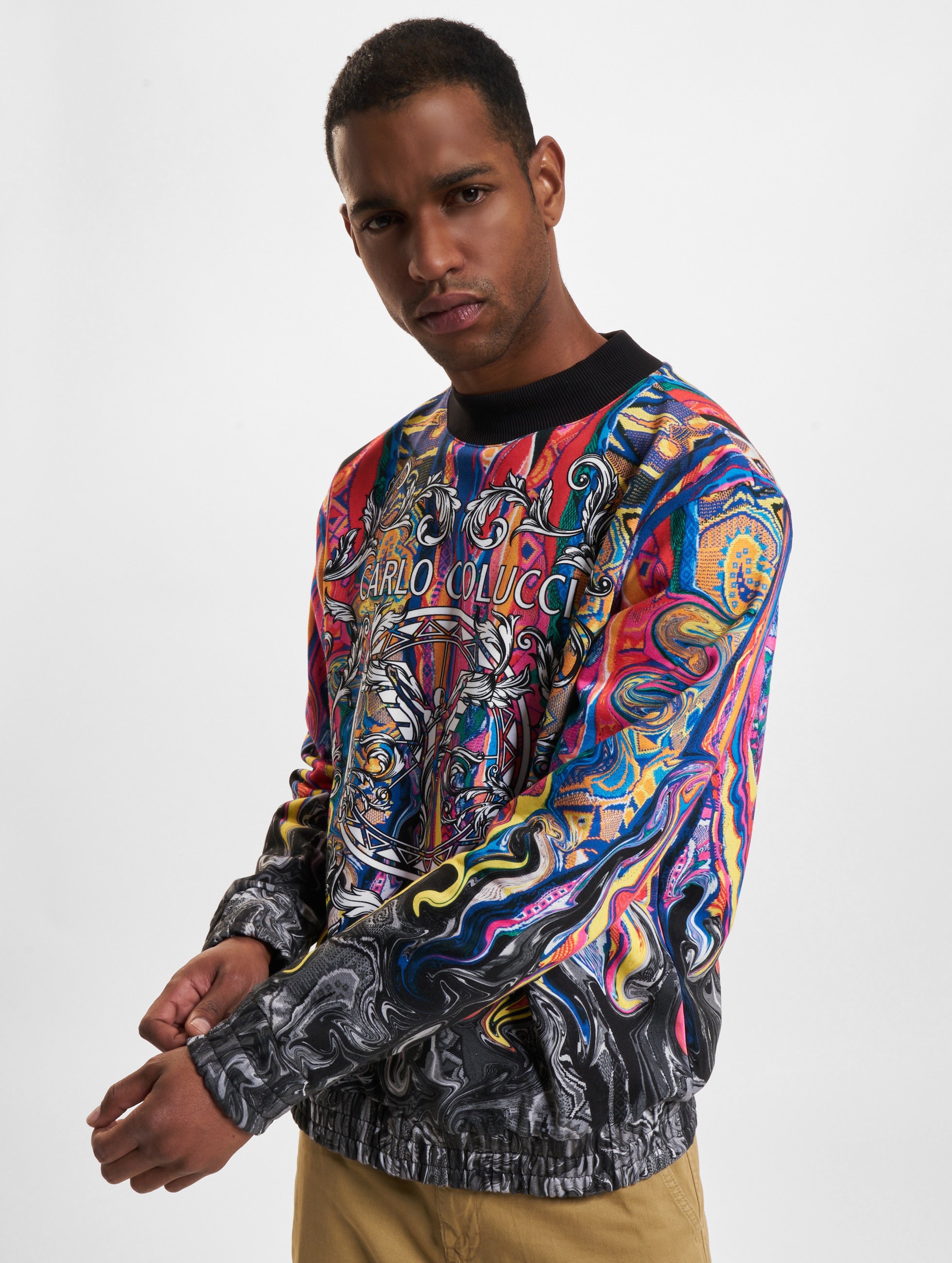 Carlo Colucci Fusion Sweatshirt Mannen op kleur kleurrijk, Maat XXL