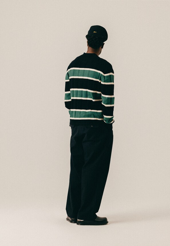 Cable Knit Longsleeve Polo-2