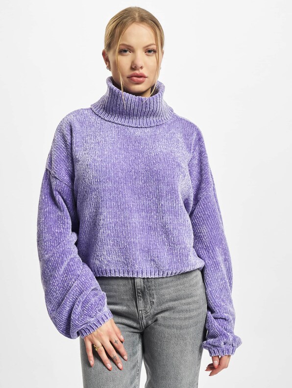 Ladies Short Chenille Turtleneck-2