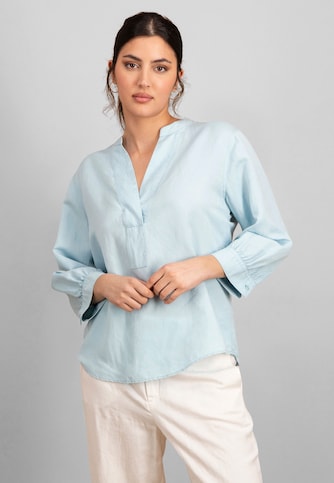 BLOUSE TUNIC LINEN MIX