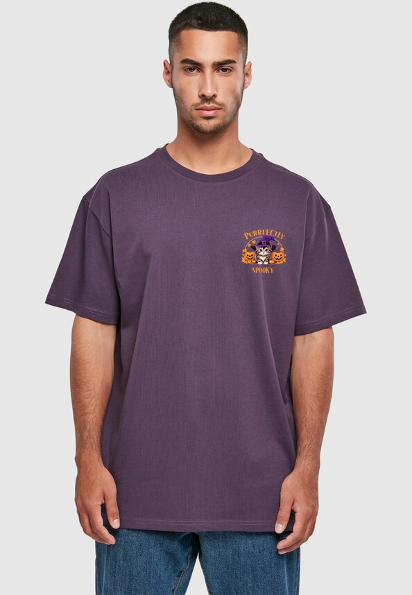 Halloween - Purrfectly Spooky Cat Tee-0