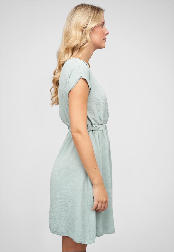 Musselin T-Shirt-Kleid mit elastischem Taillenbund-3