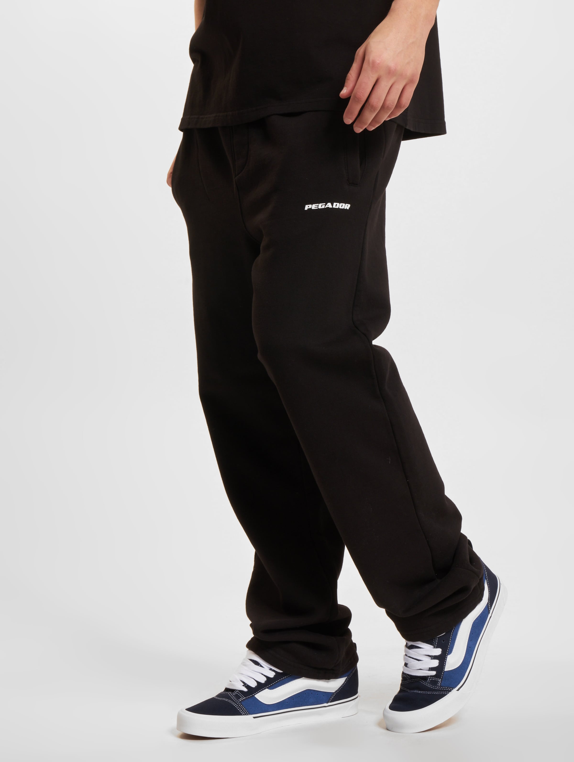 PEGADOR Logo Wide Jogginghose Mannen op kleur zwart, Maat XL