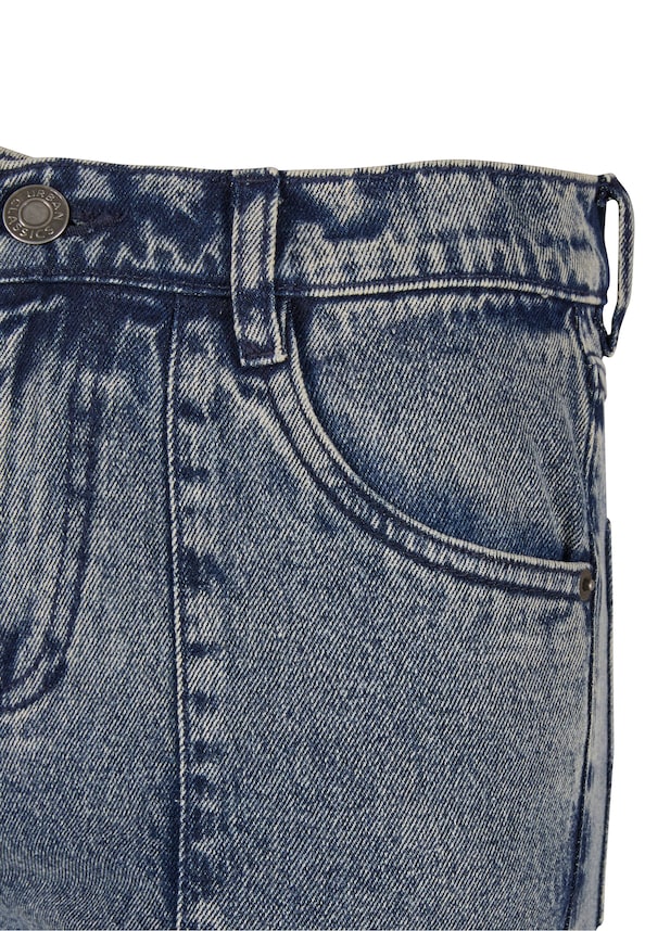 Ladies Loose Utility Denim Pants-5