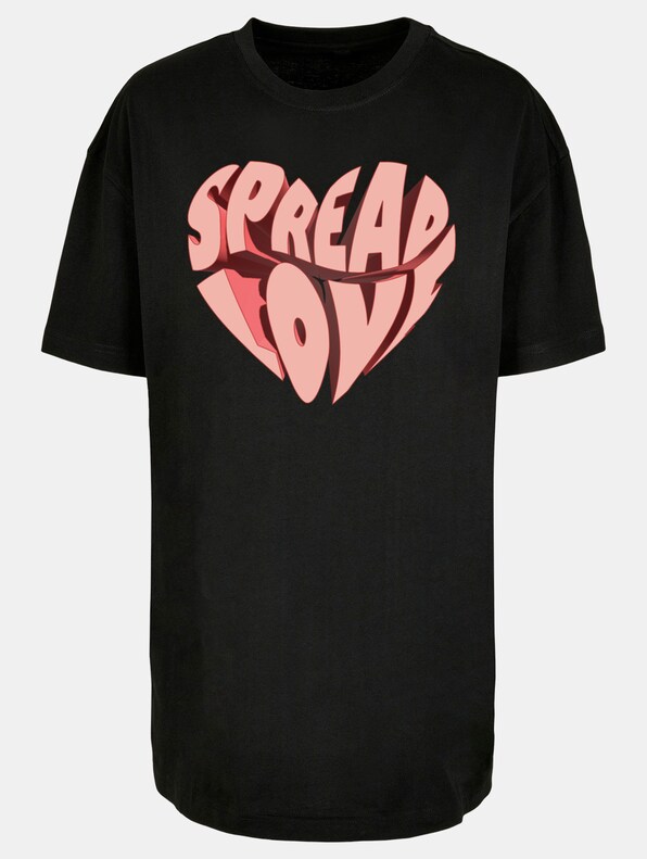Ladies Hugs & Love - Spread Love Oversized Boyfriend-2