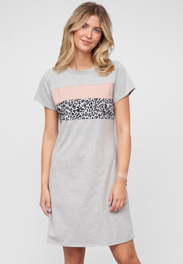 T-Shirt Dress Colorblock-0