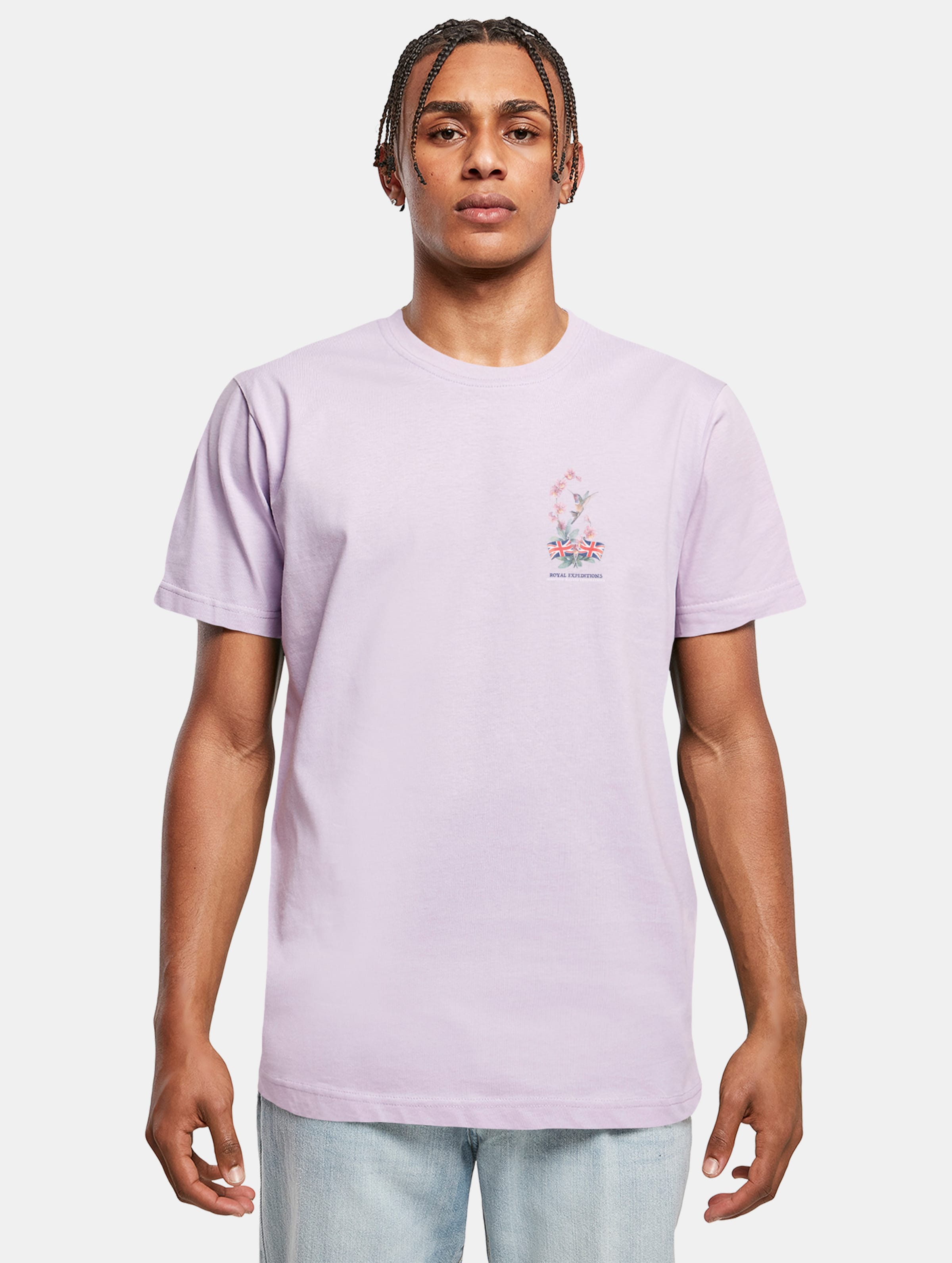 Mister Tee Heren Tshirt -S- Royal Expeditions Paars