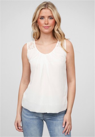 Cloud5ive Damen Chiffon Top mit Spitzendetails