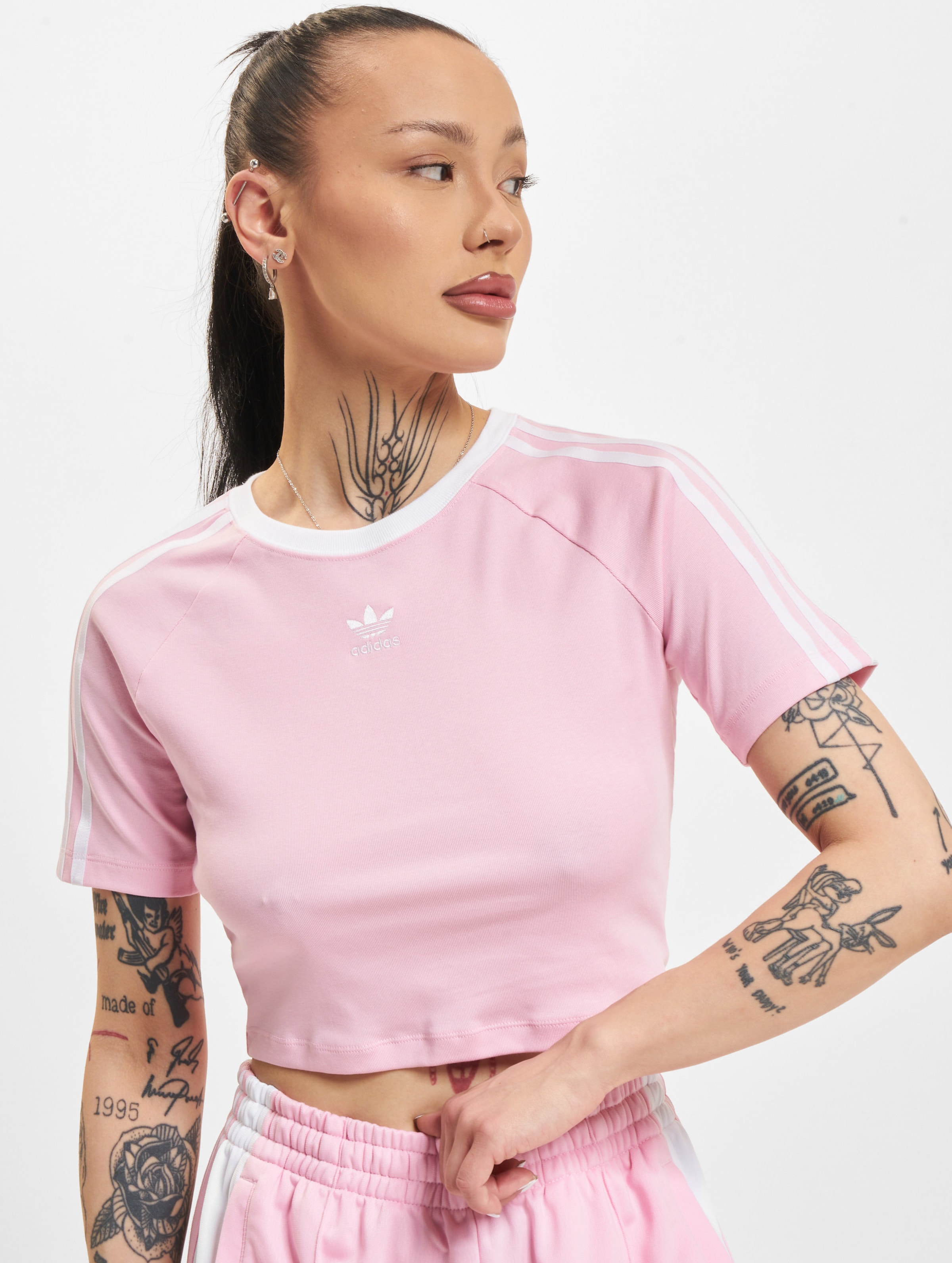 Baby pink adidas shirt on sale