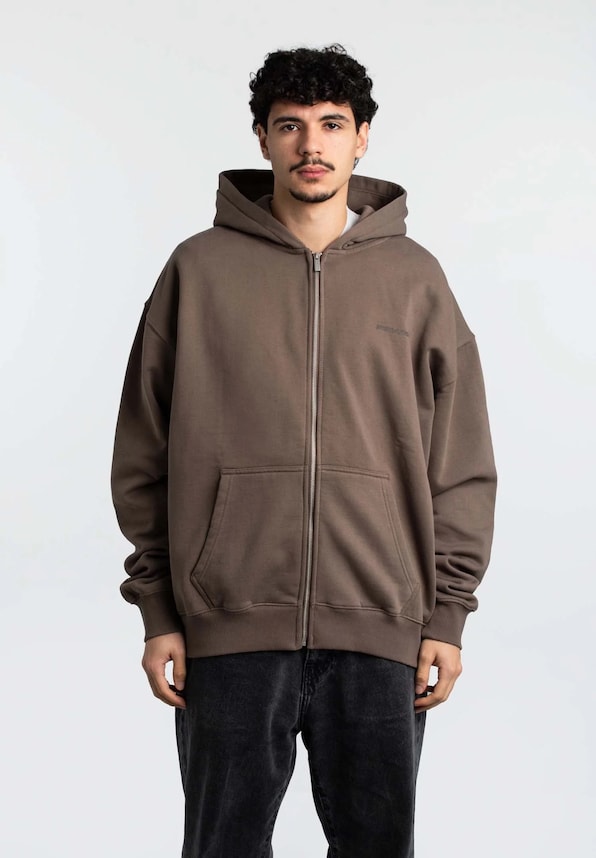 PEGADOR Colne Logo Oversized Sweat Zip Hoodies-1