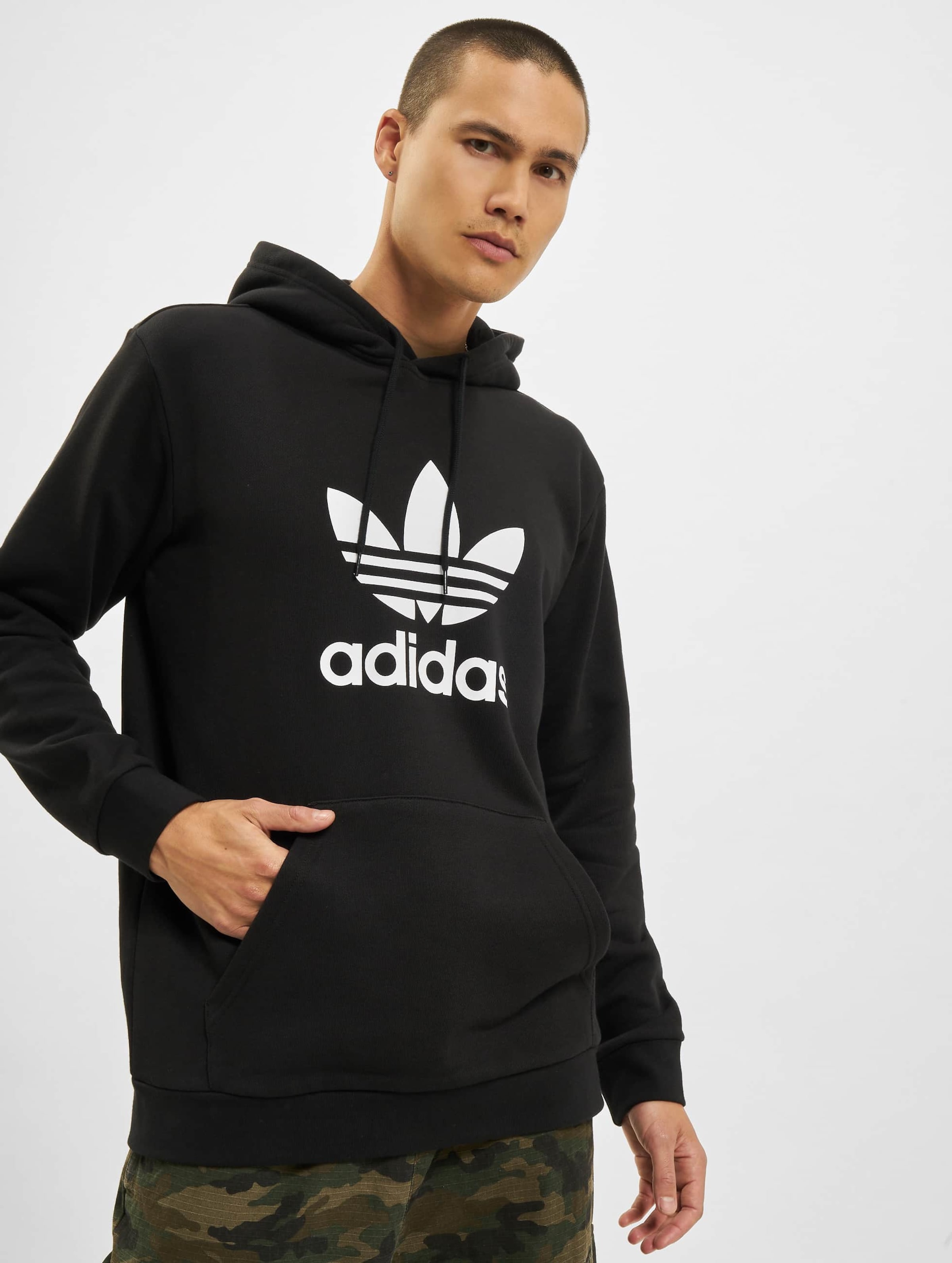 Adidas originals trefoil zip hoodie sale