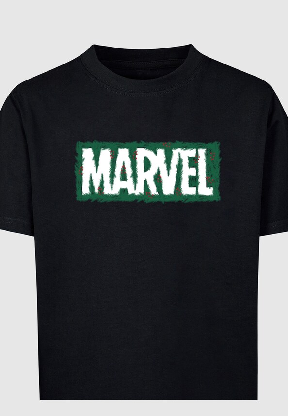 Kids Marvel - Holly Logo Basic T-Shirt-2