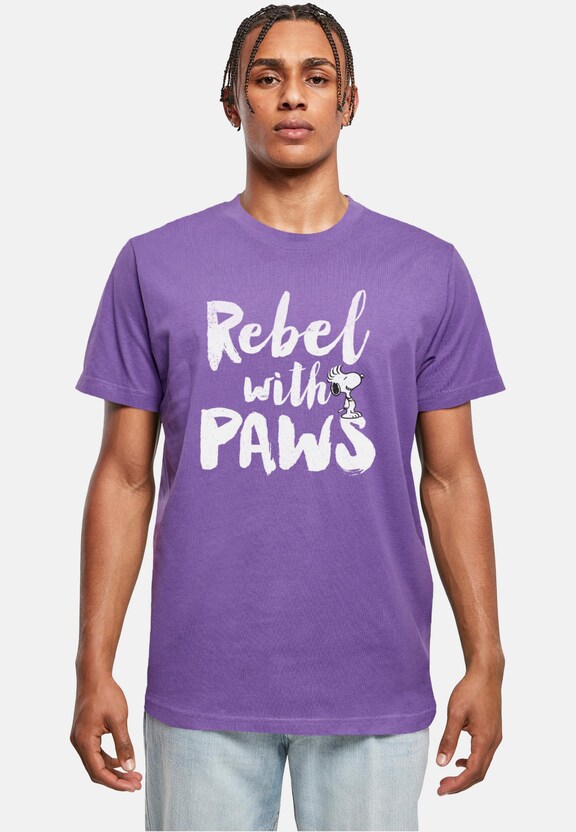 Peanuts - Rebel with paws T-Shirt Round Neck-0