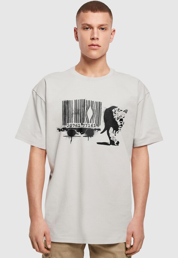 Brandalised - Barcode Leopard Heavy Oversize Tee-0