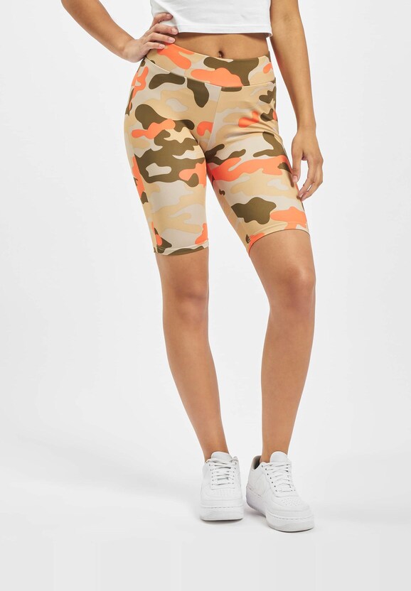 Ladies High Waist Camo Tech Cycle Double Pack-0