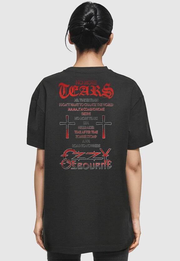 Ladies Ozzy Osbourne - No More Tears Oversized Boyfriend Tee-1
