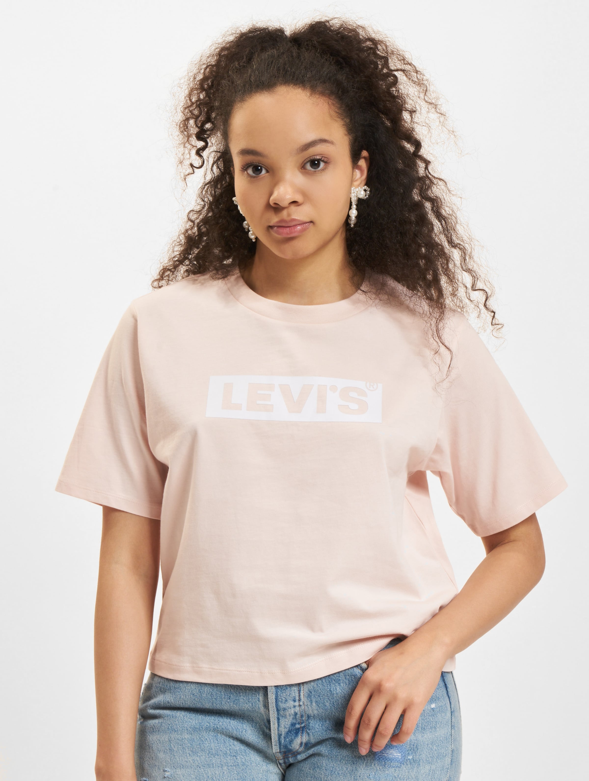 Levi's Levis Graphic Parker W T-Shirt Frauen,Unisex op kleur roze, Maat XS