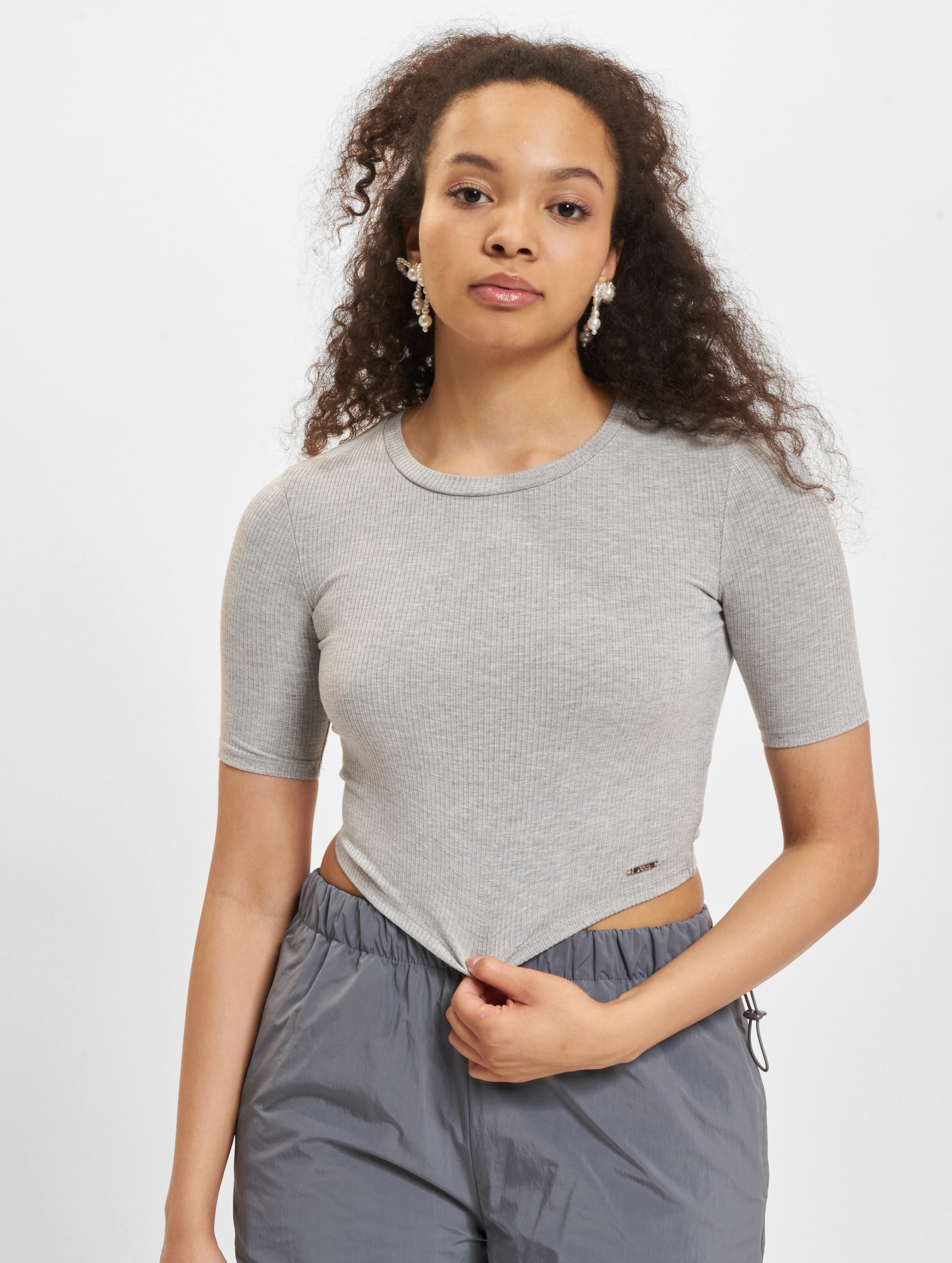 FILA Fila Crop Top Frauen,Unisex op kleur grijs, Maat L