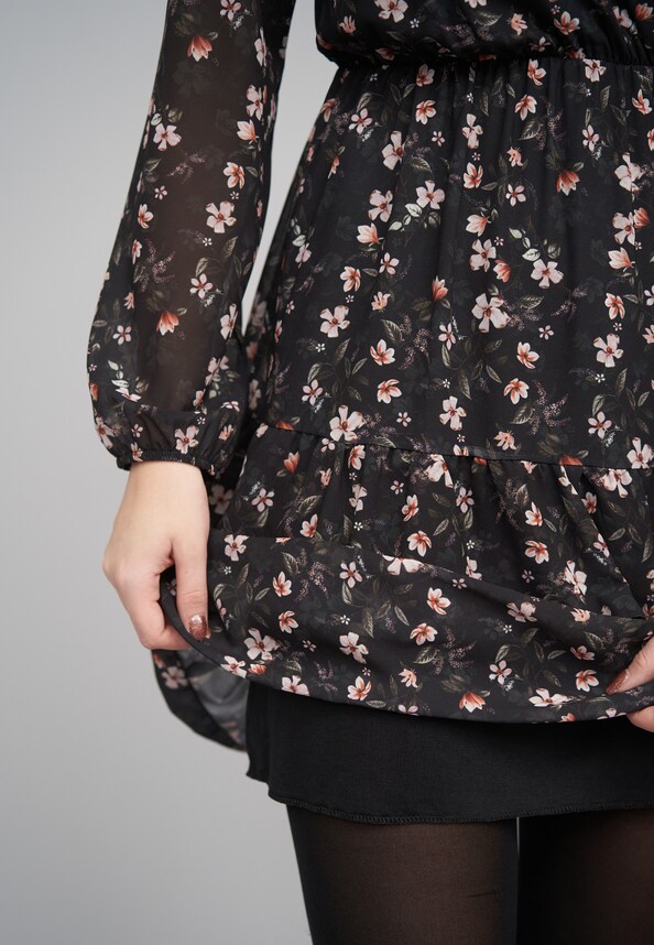 Longsleeve Dress with floral print-5