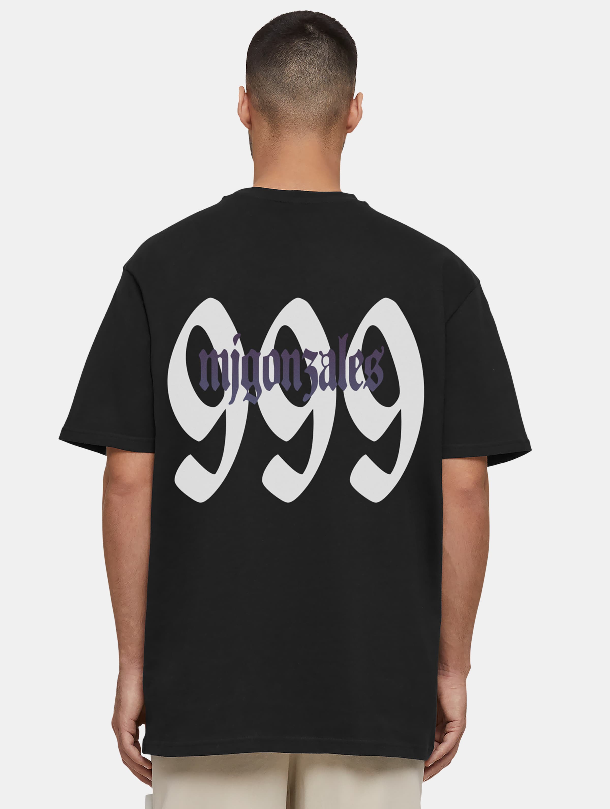 MJ Gonzales Angel's Number Oversized T-Shirts Männer,Unisex op kleur zwart, Maat 4XL