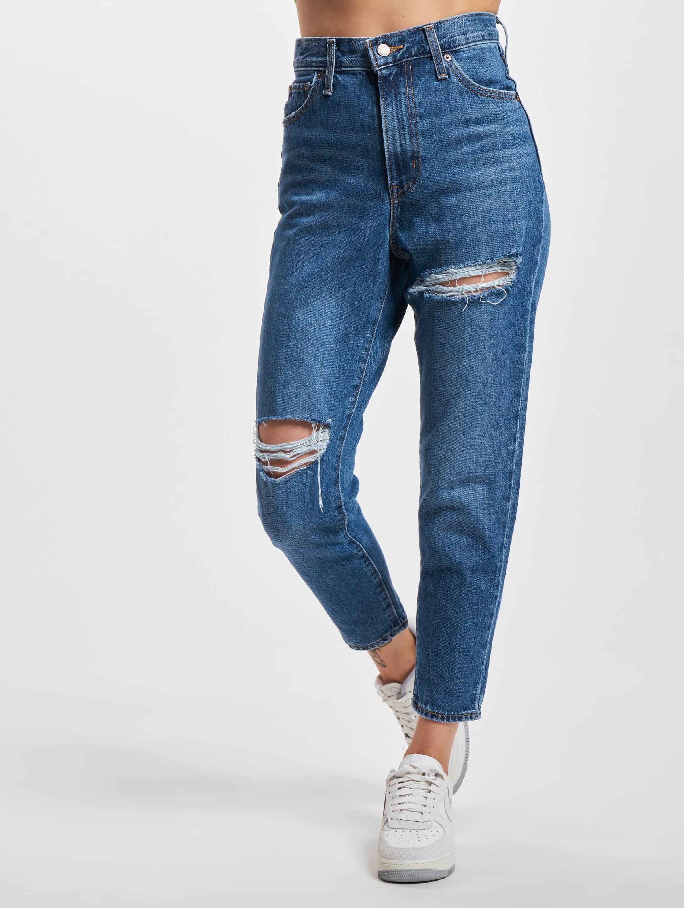 Levi's Levis High Waisted Mom Jeans Vrouwen op kleur blauw, Maat 2629