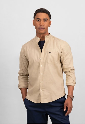 Cotton Linen Solid Stand-Up 1/1