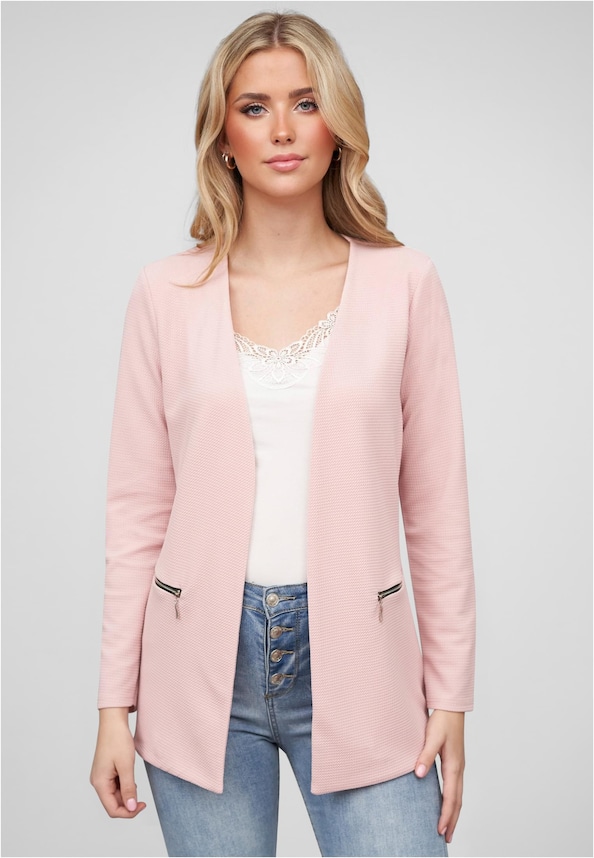 Cloud5ive Damen Blazer mit 2-Zip-Pockets u. Strukturstoff-0