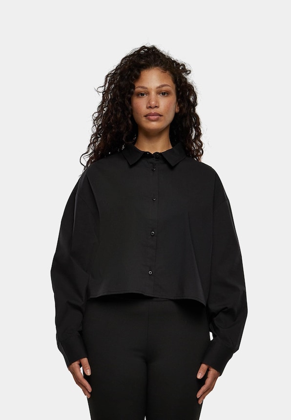 Ladies Cropped Oversized Blouse-2