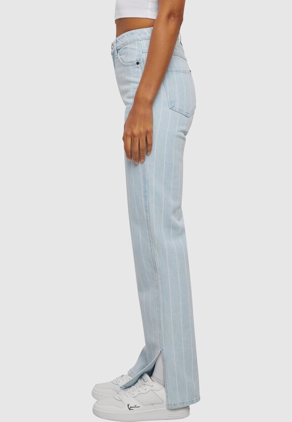 KW221-088-1 KK OG Pinstripe Slit Jeans-2
