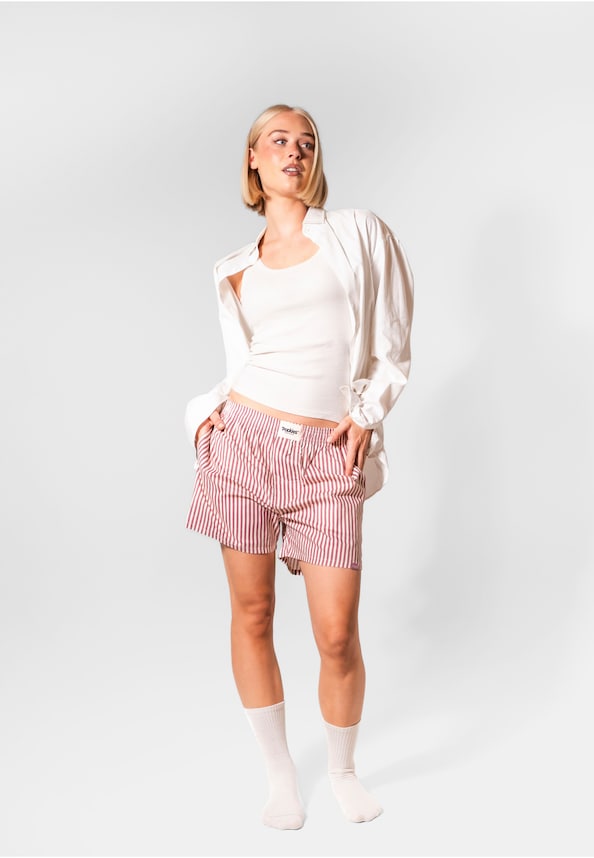 Pink Striped - Boyfriend Boxers-2