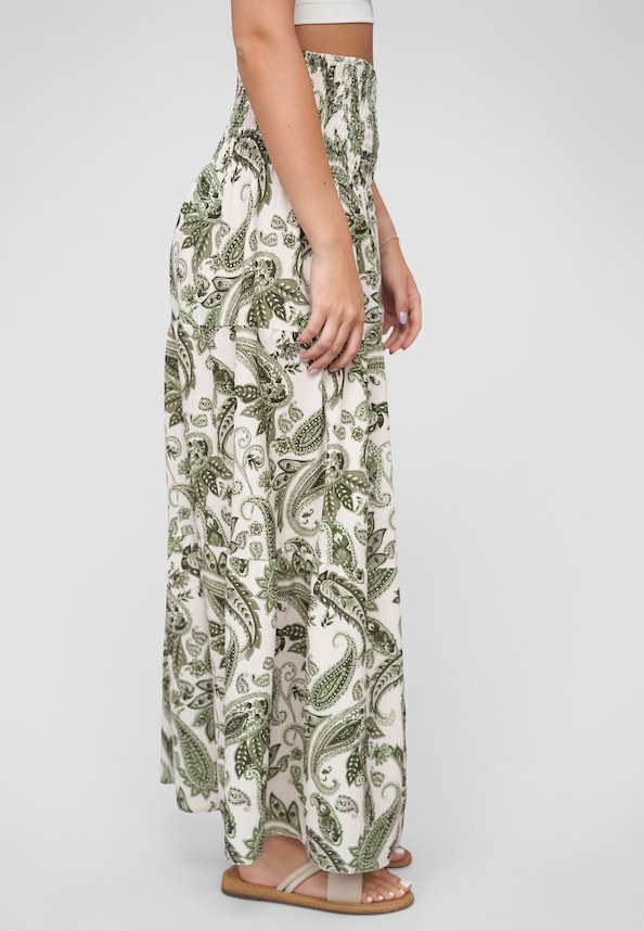 Maxi Skirt with paisley print-3