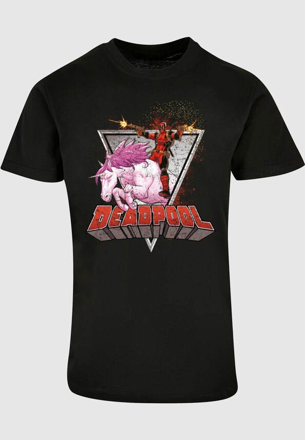 Deadpool - Rides a Unicorn T-Shirt-2