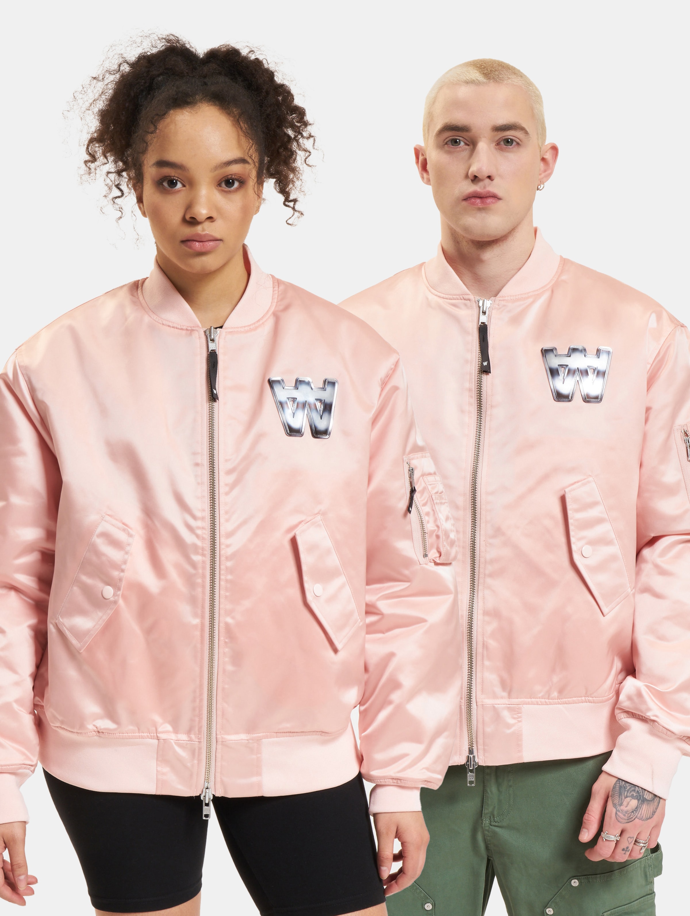 Wood Aki Chrome Combo Bomber Vrouwen op kleur roze, Maat XL