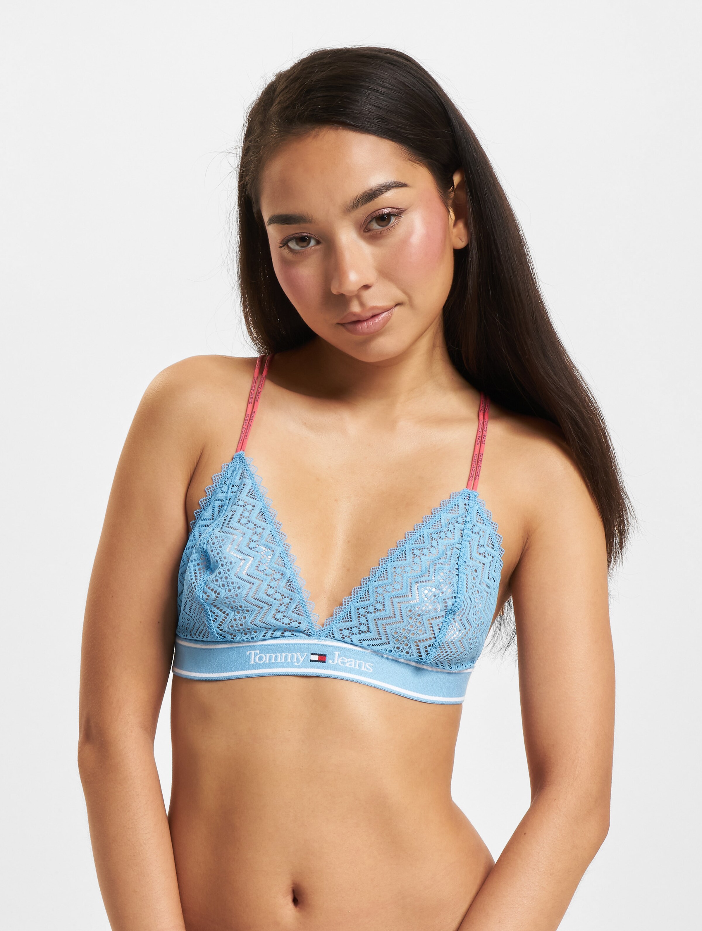 Tommy Hilfiger Lace Triangle Bralette Frauen,Unisex op kleur blauw, Maat M